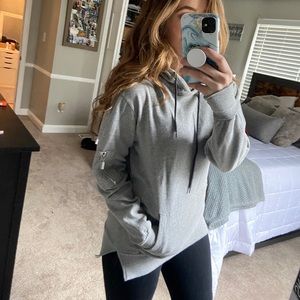 Long Gray Sweayshirt w/ Zippers